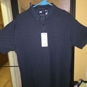 Denim & Flower Navy Short Sleeve Shirt